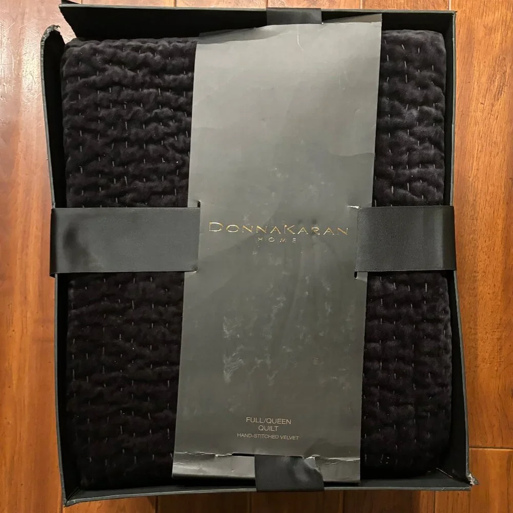 Donna Karan Soft Velvet Hand Stitched Quilt